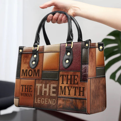 CHRISTIANARTBAG 'Mom: The Woman, The Myth, The Legend' Patchwork Leather Handbag - CABLTHB05300324.