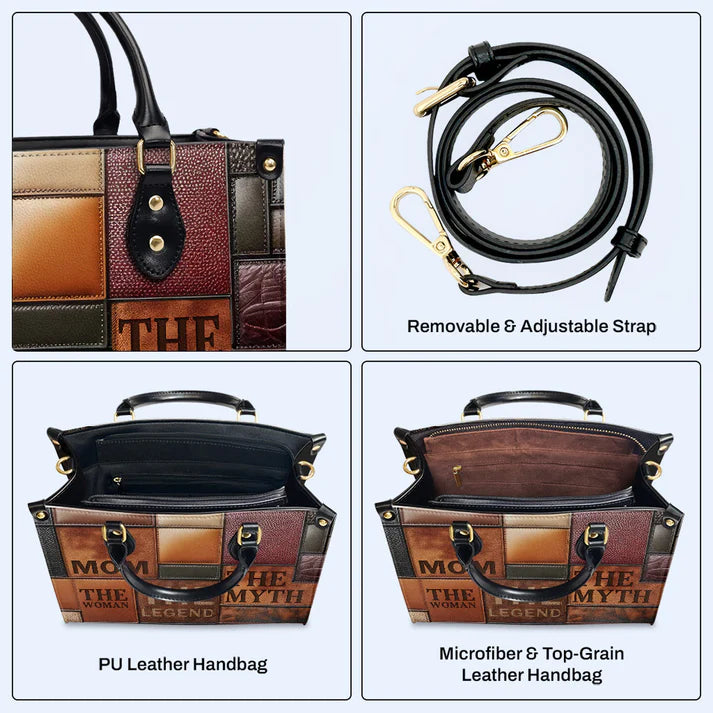 CHRISTIANARTBAG 'Mom: The Woman, The Myth, The Legend' Patchwork Leather Handbag - CABLTHB05300324.