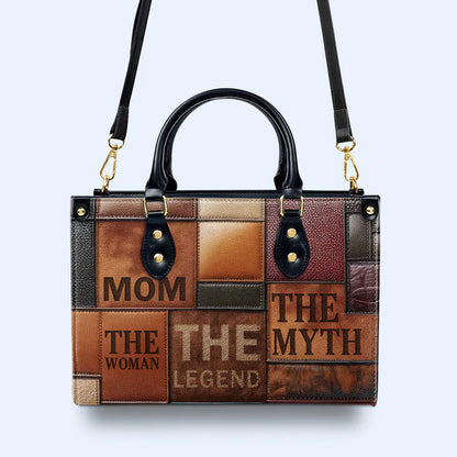 CHRISTIANARTBAG 'Mom: The Woman, The Myth, The Legend' Patchwork Leather Handbag - CABLTHB05300324.