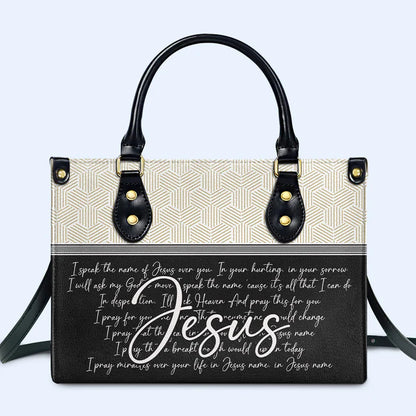 Prayerful Message Custom Leather Tote - CHRISTIANARTBAG Inspirational Collection - CABLTHB10310324.