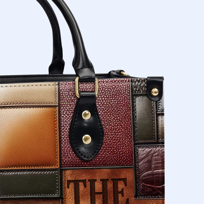 CHRISTIANARTBAG 'Mom: The Woman, The Myth, The Legend' Patchwork Leather Handbag - CABLTHB05300324.