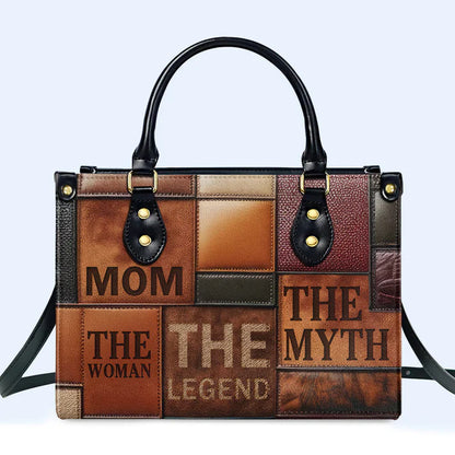 CHRISTIANARTBAG 'Mom: The Woman, The Myth, The Legend' Patchwork Leather Handbag - CABLTHB05300324.