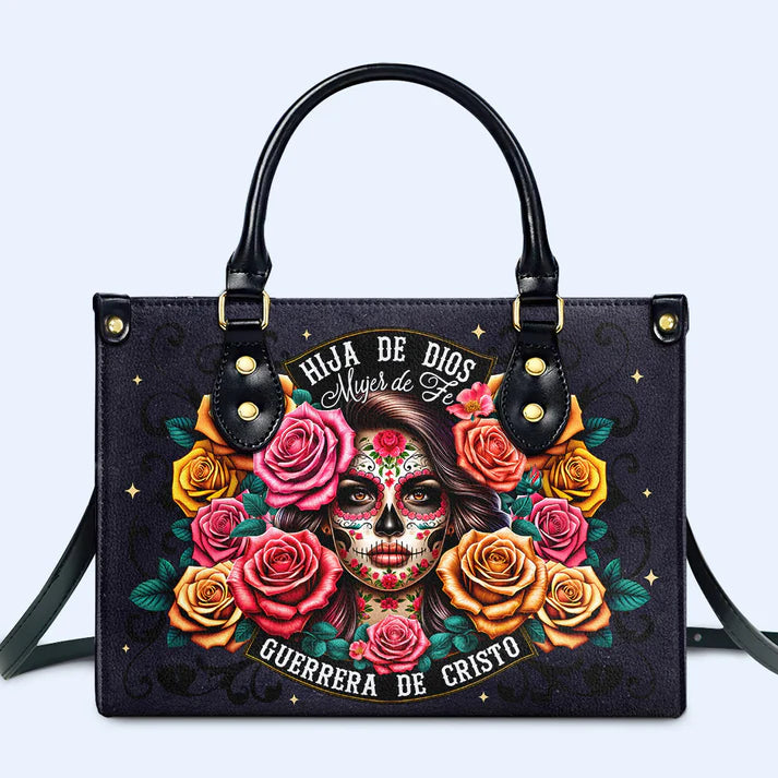 Warrior of Faith Custom Leather Tote - CHRISTIANARTBAG Spiritual Collection - CABLTHB08310324.