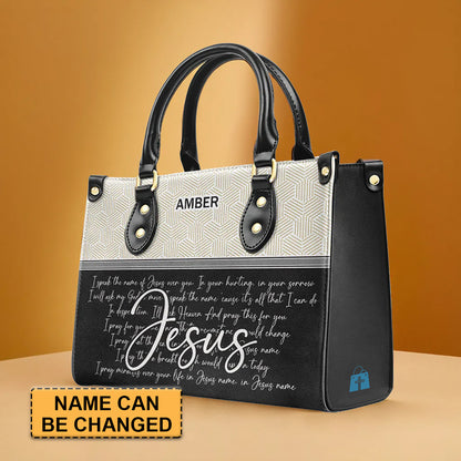 Prayerful Message Custom Leather Tote - CHRISTIANARTBAG Inspirational Collection - CABLTHB10310324.