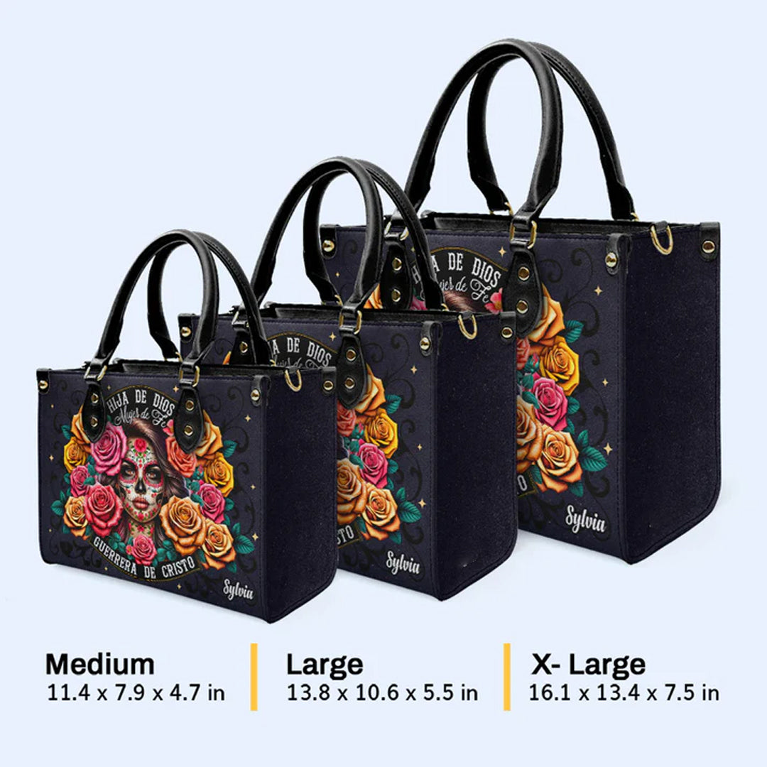 Warrior of Faith Custom Leather Tote - CHRISTIANARTBAG Spiritual Collection - CABLTHB08310324.