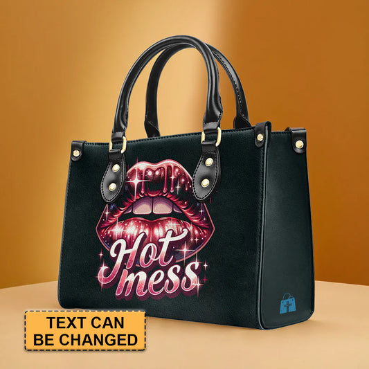 CHRISTIANARTBAG 'Sassy Hot Mess' Custom Text Leather Handbag - CABLTHB18300324.