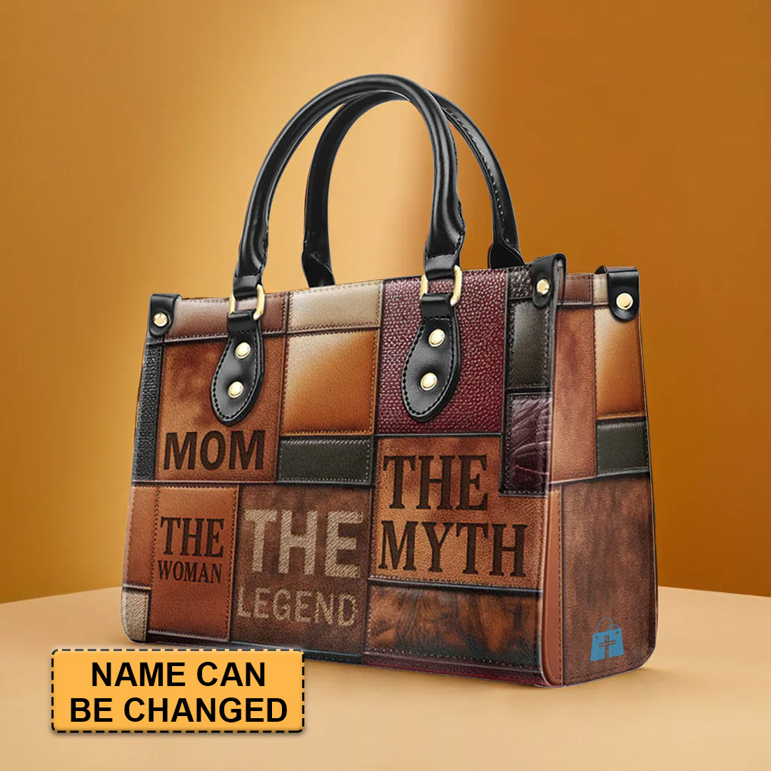 CHRISTIANARTBAG 'Mom: The Woman, The Myth, The Legend' Patchwork Leather Handbag - CABLTHB05300324.