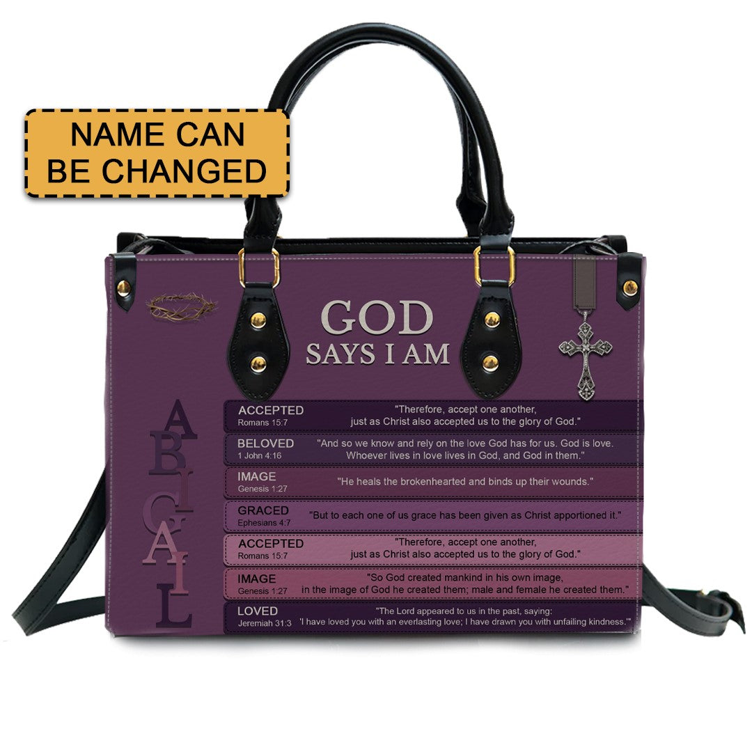 CHRISTIANARTBAG Handbag - Uncover the sacred meaning of your name - Personalized Leather Handbag, CABBBCV03030624.