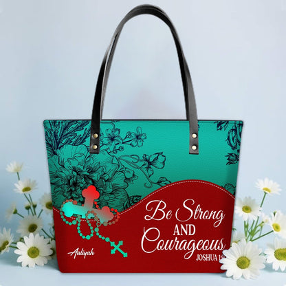 Personalized Christian Leather Tote Bag Luxury – Christian Christmas Gift for Women