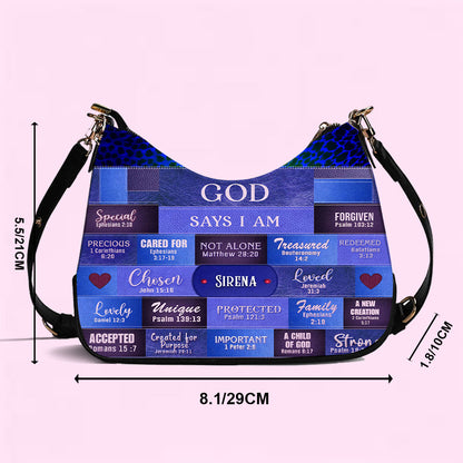 CHRISTIANARTBAG Crossbody Bag with Chain - Personalized Crossbody Bag with Chain - GOD SAYS I AM - CABCBC03300524