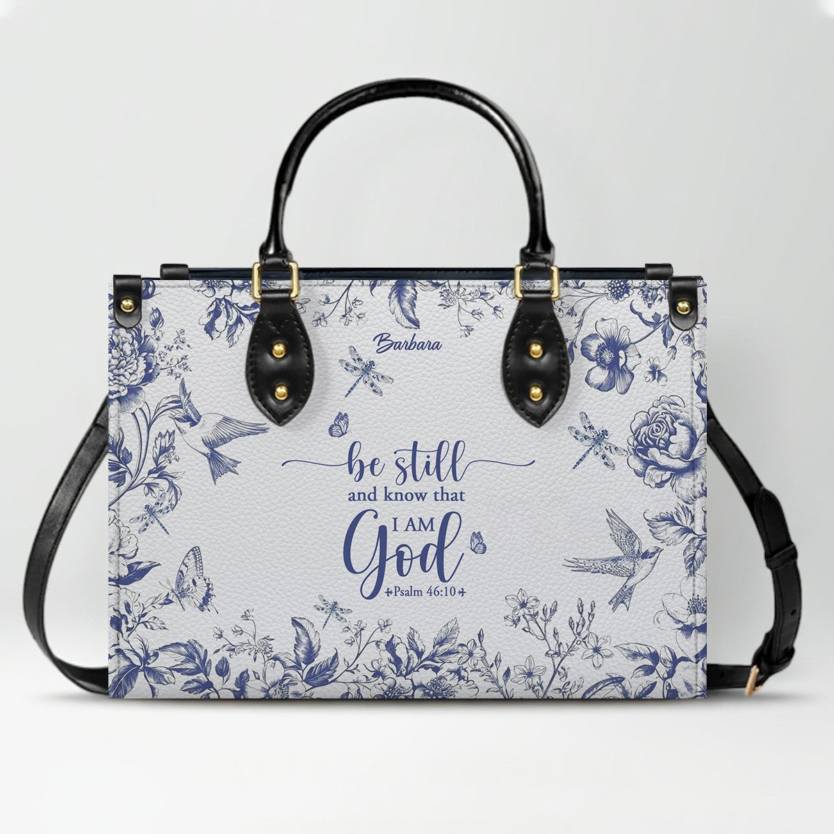 Personalized Leather Handbag with Bible Verse – Custom Christian Purse by CHRISTIANARTBAG