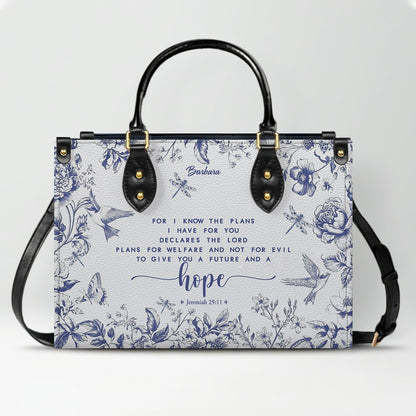 Personalized Leather Handbag with Bible Verse – Custom Christian Purse by CHRISTIANARTBAG