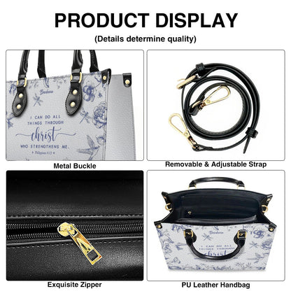 Personalized Leather Handbag with Bible Verse – Custom Christian Purse by CHRISTIANARTBAG