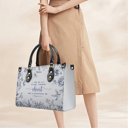 Personalized Leather Handbag with Bible Verse – Custom Christian Purse by CHRISTIANARTBAG