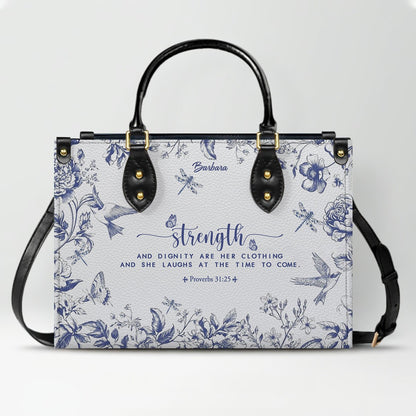 Personalized Leather Handbag with Bible Verse – Custom Christian Purse by CHRISTIANARTBAG