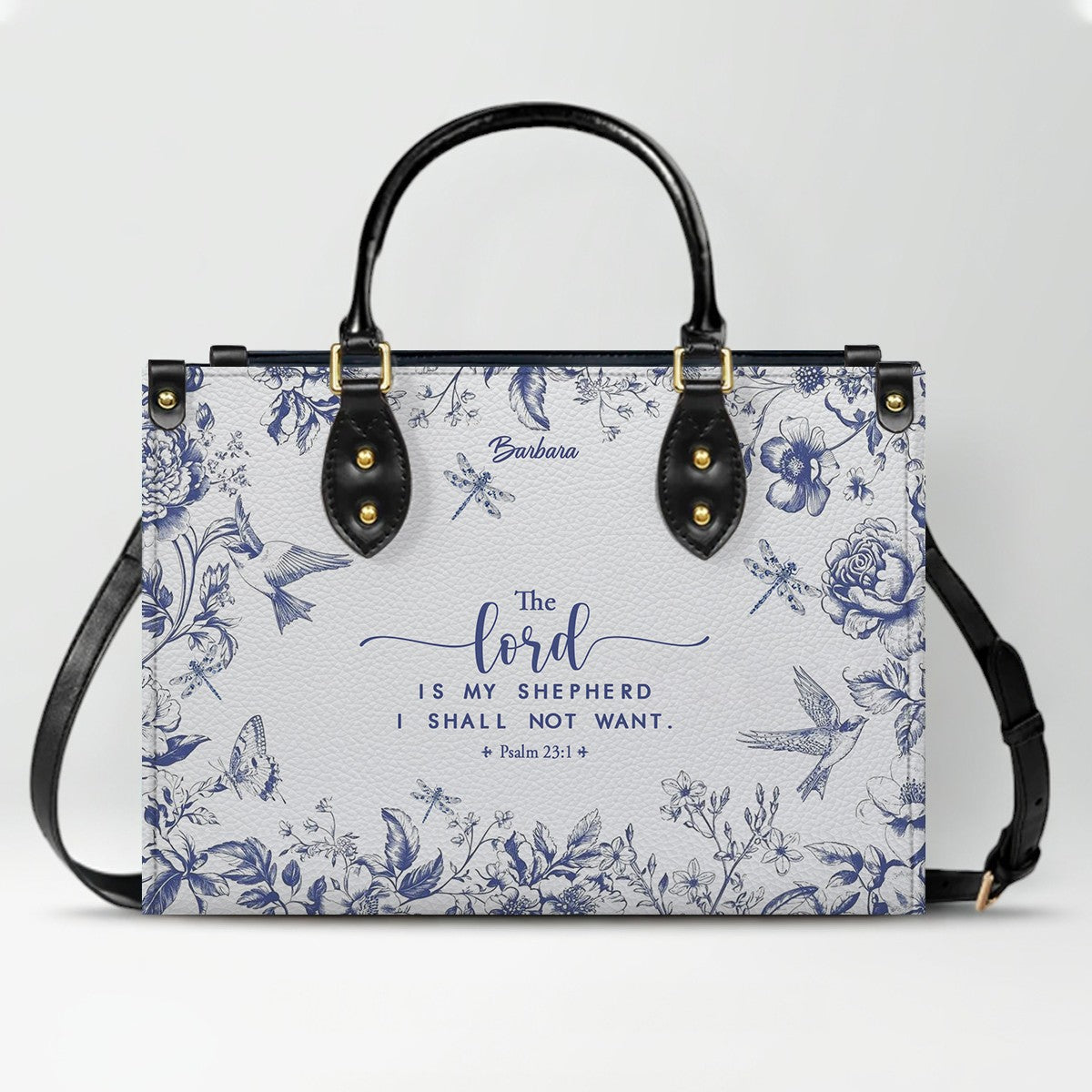 Personalized Leather Handbag with Bible Verse – Custom Christian Purse by CHRISTIANARTBAG
