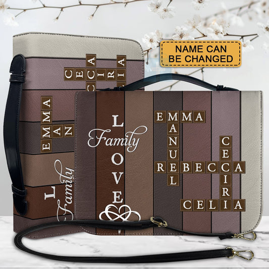 CHRISTIANARTBAG Bible Cover - Custom Name Family Bible Cover - Personalized Bible Cover, CABBBCV01171024