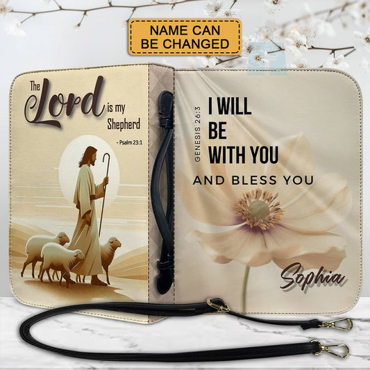 CHRISTIANARTBAG Bible Cover - I Will Be With You - The Lord Is My Shepherd - Personalized Bible Cover, CABBBCV01200924.