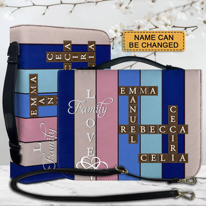 CHRISTIANARTBAG Bible Cover - Custom Name Family Bible Cover - Personalized Bible Cover, CABBBCV01171024