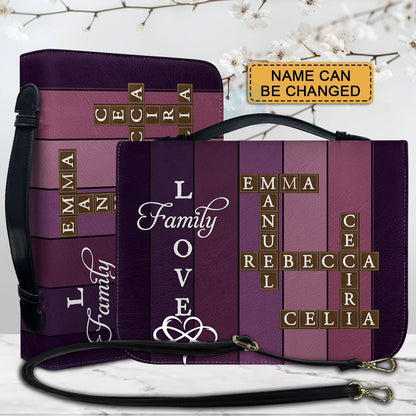 CHRISTIANARTBAG Bible Cover - Custom Name Family Bible Cover - Personalized Bible Cover, CABBBCV01171024