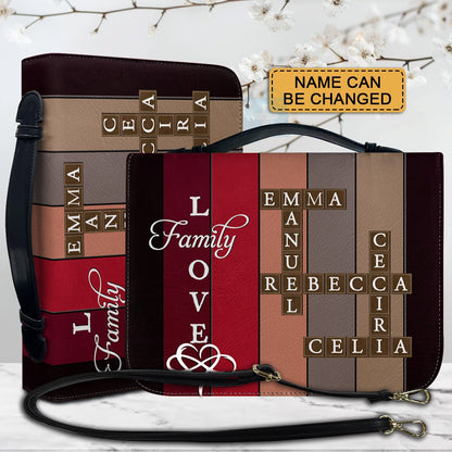 CHRISTIANARTBAG Bible Cover - Custom Name Family Bible Cover - Personalized Bible Cover, CABBBCV01171024