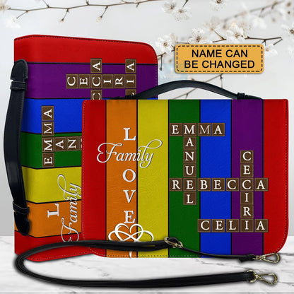 CHRISTIANARTBAG Bible Cover - Custom Name Family Bible Cover - Personalized Bible Cover, CABBBCV01171024