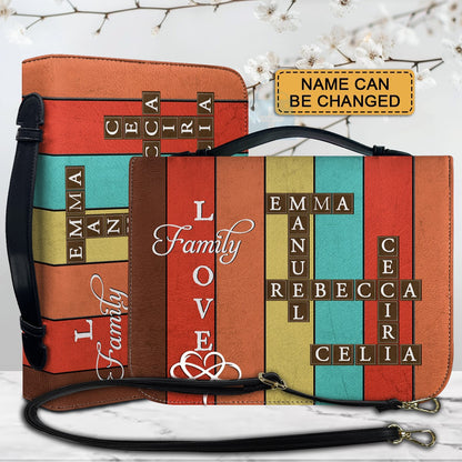 CHRISTIANARTBAG Bible Cover - Custom Name Family Bible Cover - Personalized Bible Cover, CABBBCV01171024