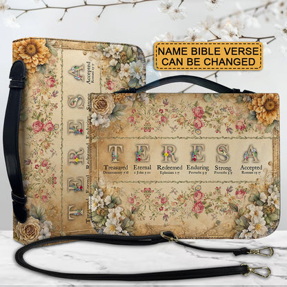 CHRISTIANARTBAG Bible Cover - Uncover the sacred meaning of your name - A Special Christian Gift for Moms - Personalized Bible Cover, CABBBCV01200325