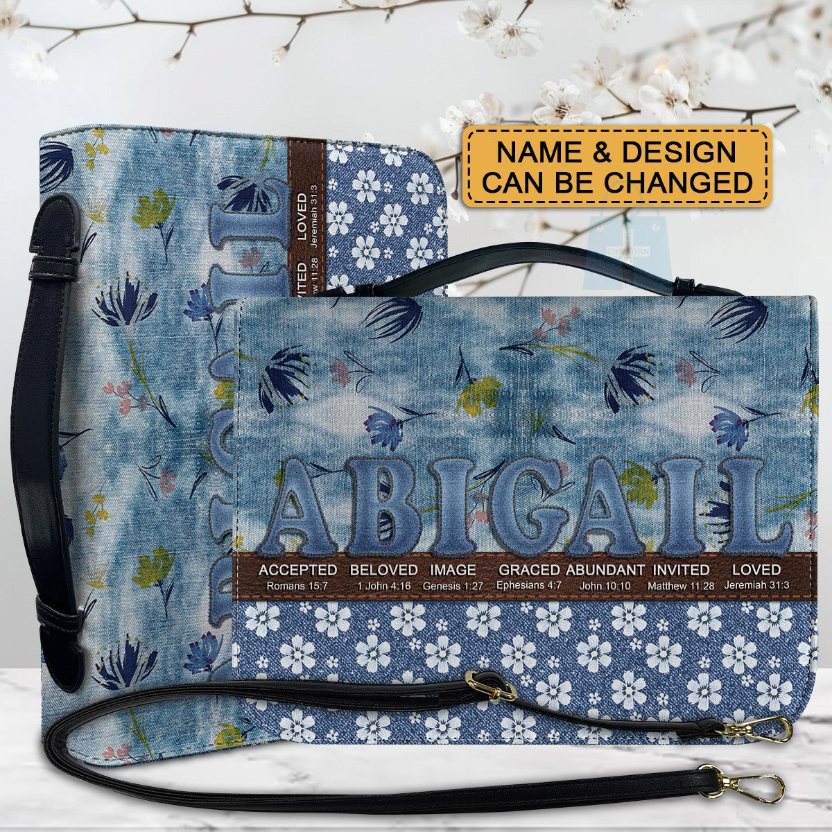 CHRISTIANARTBAG Bible Cover - Uncover the sacred meaning of your name - Custom Name, Verse, Design - Personalized Bible Cover, CABBBCV01261024.