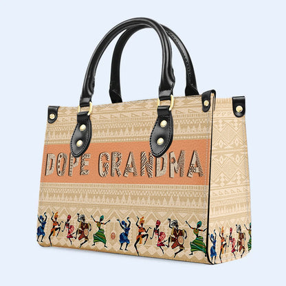 Christianartbag Handbags- DOPE Mom - DOPE Grandma - Personalized Leather Handbag - CABLTB02121224