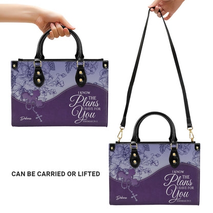 Personalized Christian Leather Handbag and Long Wallet Set – Custom Name, Faith-Inspired Gift for Women