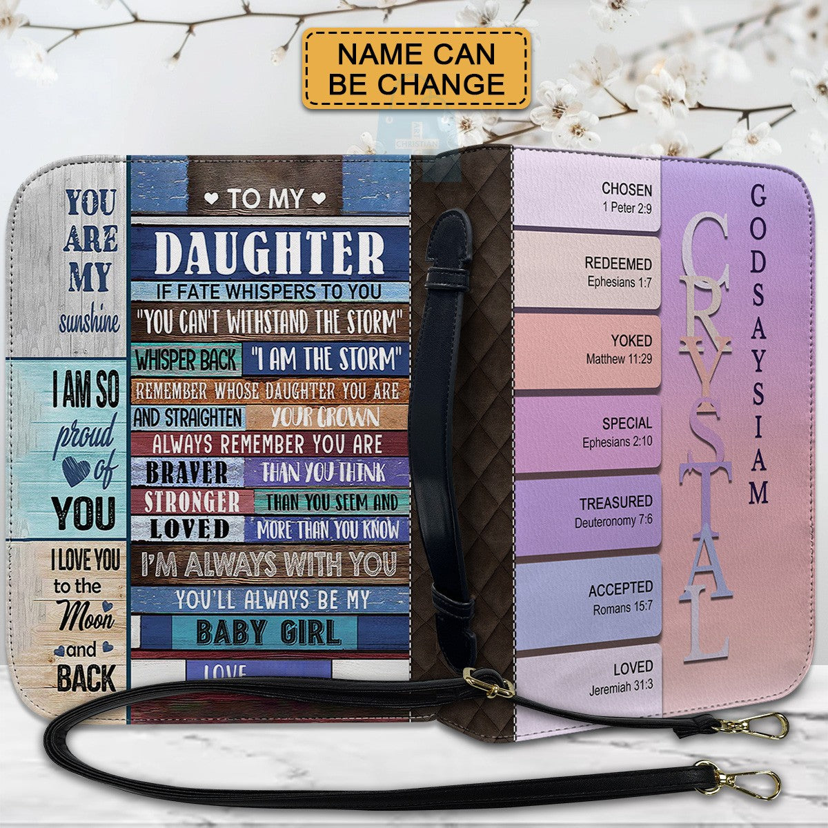 Personalized Bible Cover with Acrostic Name Verse – Custom Faith Gift for [Relationship] – CHRISTIANARTBAG CAB01042026
