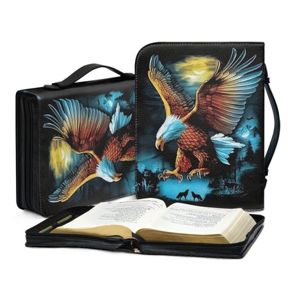 Christianartbag Bible Cover, Eagle Custom Name Bible Cover, Personalized Bible Cover, Eagle Bible Cover, Father Days Gifts, CAB01291223. - Christian Art Bag