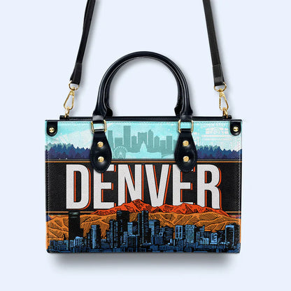 Denver Mountain Vista Leather Handbag by CHRISTIANARTBAG – Nature Meets Metro Elegance - CABLTHB06010424.