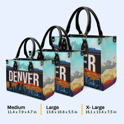 Denver Mountain Vista Leather Handbag by CHRISTIANARTBAG – Nature Meets Metro Elegance - CABLTHB06010424.