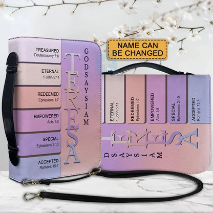 CHRISTIANARTBAG Bible Cover - Uncover the sacred meaning of your name - Custom Color - Personalized Bible Cover, CABBBCV01110924.