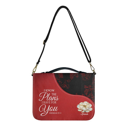 Personalized Red Bible Cover with Scripture | Custom Christian Gift for Women & Men