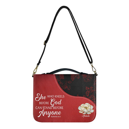 Personalized Red Bible Cover with Scripture | Custom Christian Gift for Women & Men