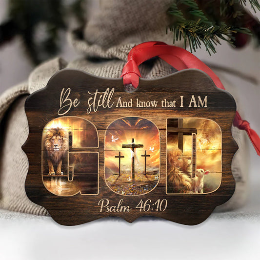 Christianartbag Ornament, Be Still And Know That I Am God Psalm 46:10, Christmas Ornament, Christmas Gift, Personalized Ornament. - Christian Art Bag