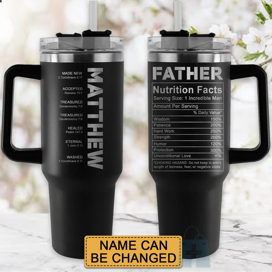 Christianartbag Drinkware, Uncover The Sacred Meaning Of Your Name, Personalized Tumbler, Father's Day Gift, CABTB0115125