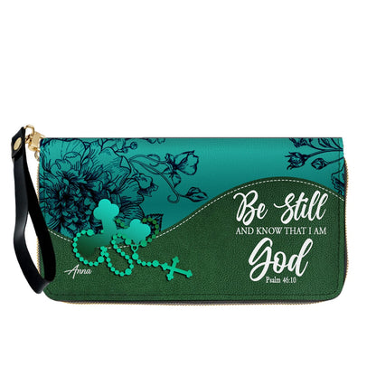 Personalized Christian Long Wallet for Women | Engraved Bible Verse & Name Wristlet Purse – CHRISTIANARTBAG