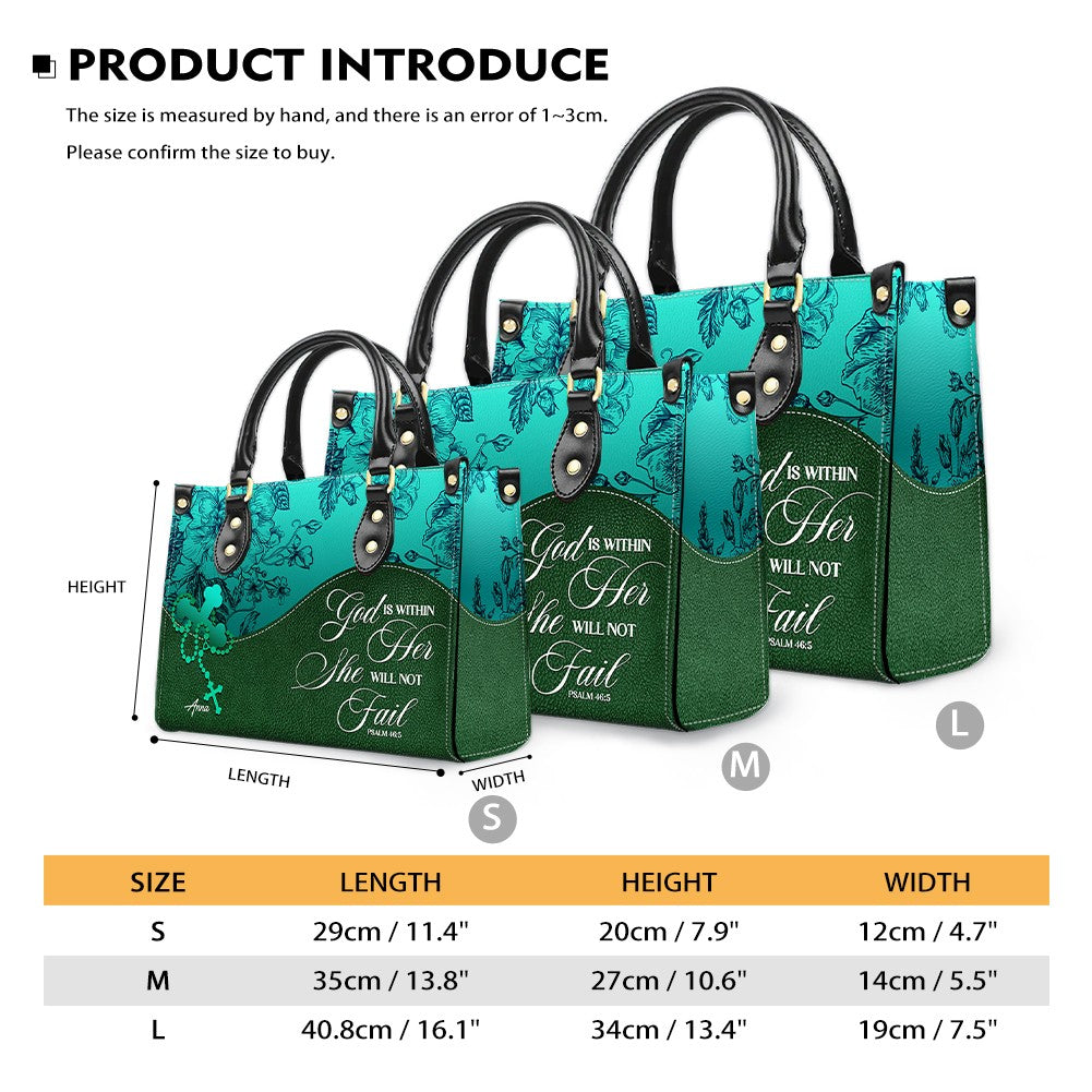 Personalized Leather Handbag Set – Custom Name Christian Purse with Bible Verse | CHRISTIANARTBAG Faith Gift for Women