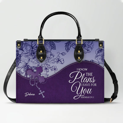 Personalized Christian Leather Handbag and Long Wallet Set – Custom Name, Faith-Inspired Gift for Women