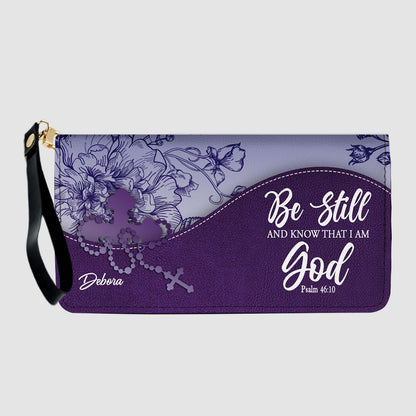 Personalized Christian Leather Handbag and Long Wallet Set – Custom Name, Faith-Inspired Gift for Women