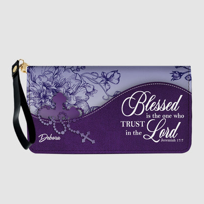 Personalized Christian Leather Handbag and Long Wallet Set – Custom Name, Faith-Inspired Gift for Women