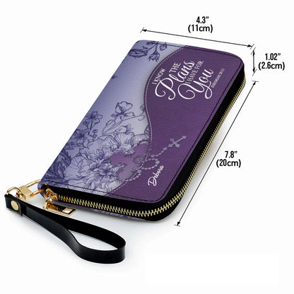 Personalized Christian Leather Handbag and Long Wallet Set – Custom Name, Faith-Inspired Gift for Women