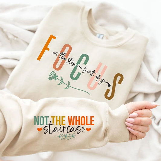 CHRISTIANARTBAG Personalized Sweatshirt : Focus on the step in front of you - Personalized T-Shirt - CAB03121324