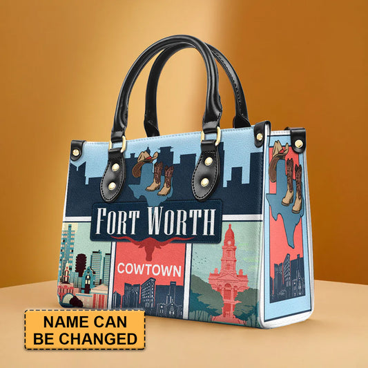 Fort Worth Pride Custom Leather Tote - CHRISTIANARTBAG Cowtown Series - CABLTHB17310324.