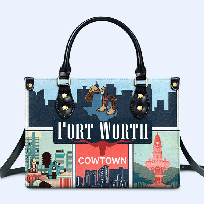 Fort Worth Pride Custom Leather Tote - CHRISTIANARTBAG Cowtown Series - CABLTHB17310324.