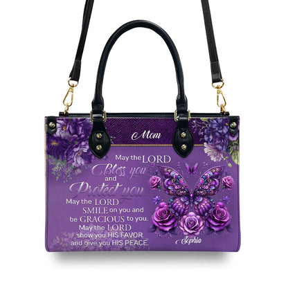 Custom Engraved Leather Handbag - Elegance & Faith Combined - CHRISTIANARTBAG CABLTHB01070424.